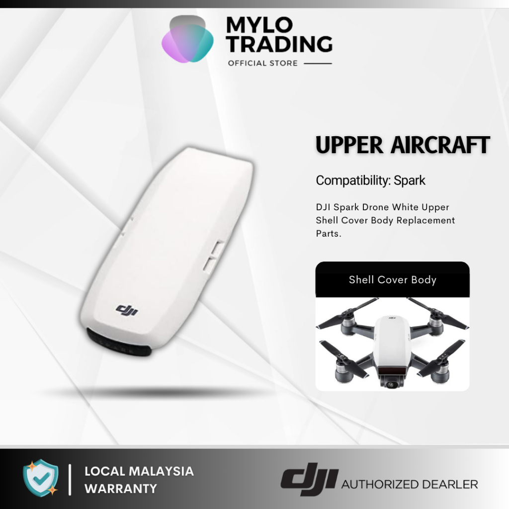 ฝาครอบด้านบนสําหรับ DJI Spark Replacement Upper Frame สีขาว Upper Shell