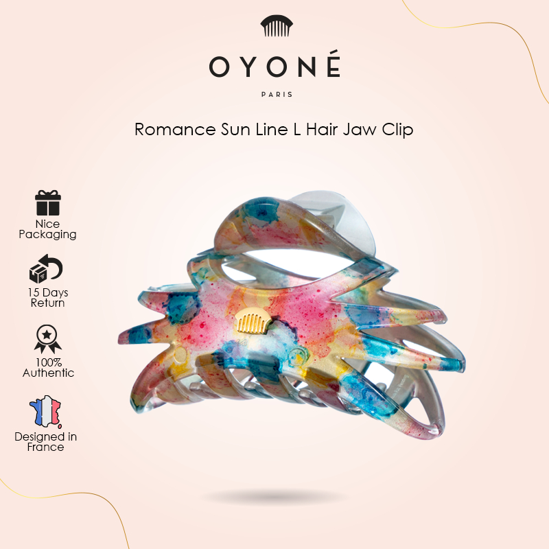 Oyone Paris Romance Sun Line L ผมคลิปขากรรไกรผมกิ๊บติดผมเล็บ Sepit Rambut  April
