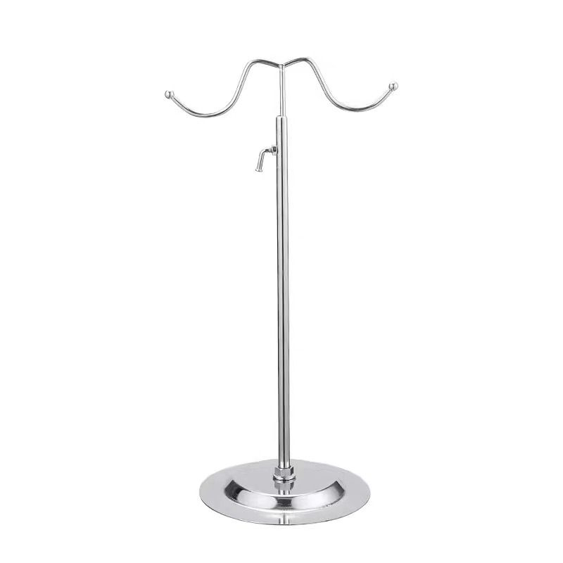 HAND BAG DISPLAY STAND/ HAND BAG DISPLAY/ ADJUSTABLE DISPLAY HAND BAG STAND W/2 HOOKS TABLE TOP