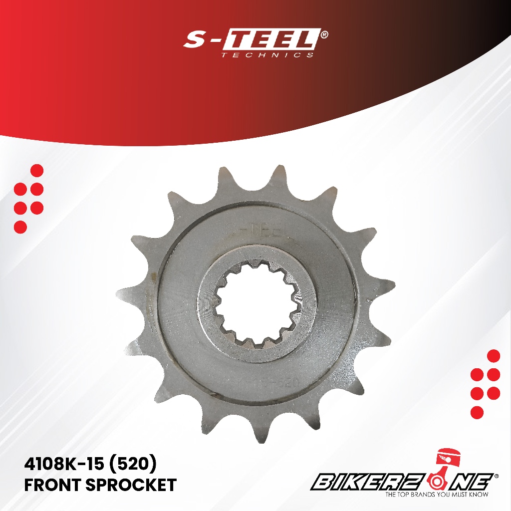 S-TEEL 4108K-15 (520) สเตอร์หน้าสําหรับ HONDA MOTORCYCLE by Bikerzone Official Store