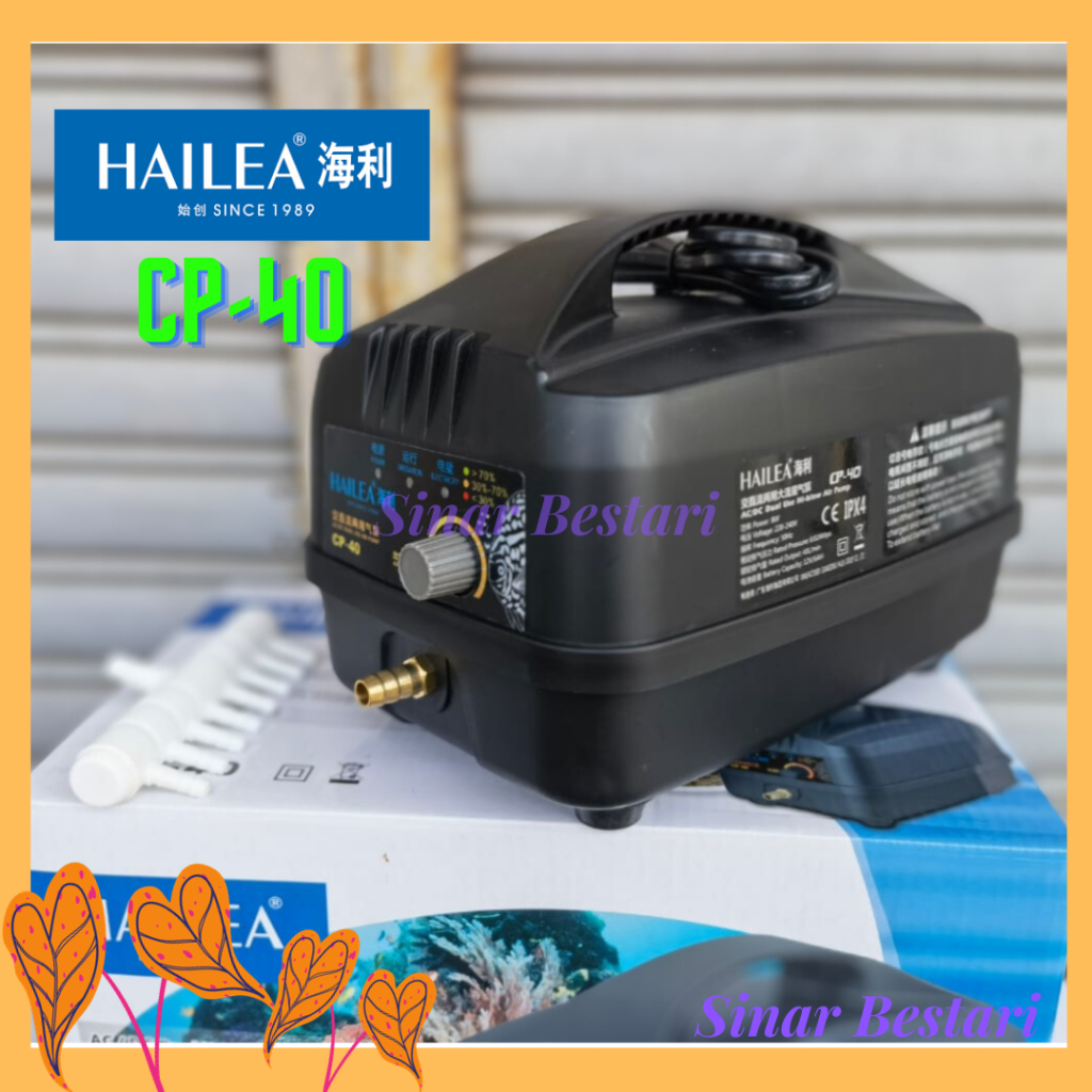 HAILEA CP60 80W 60L/min CP70 CP40 AC/DC ปั๊มลม ACDC Pam 120 28W 60L/min ปลาตู้ปลา Akuarium Angin