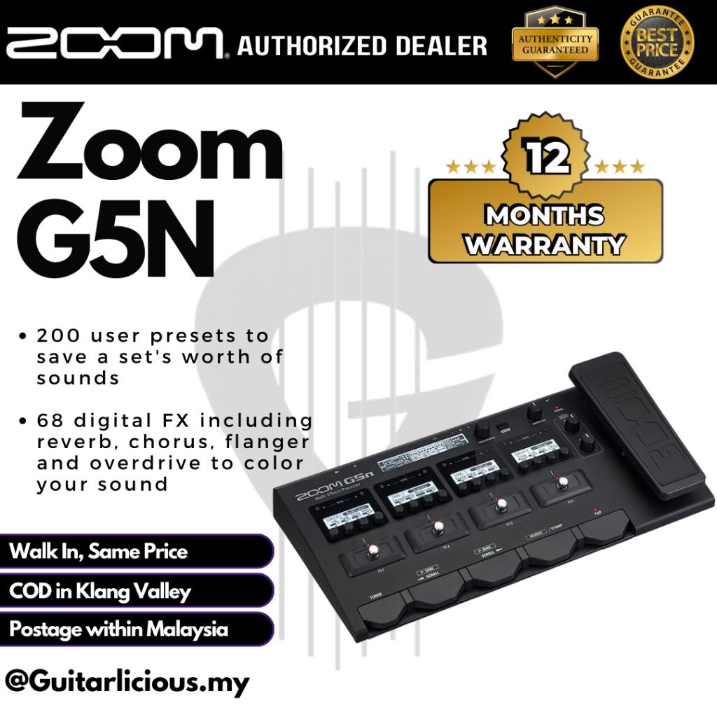 โปรเซสเซอร์ ZOOM G5N Multi-Effects ( G-5n / G 5n / G5 / G 5 N )