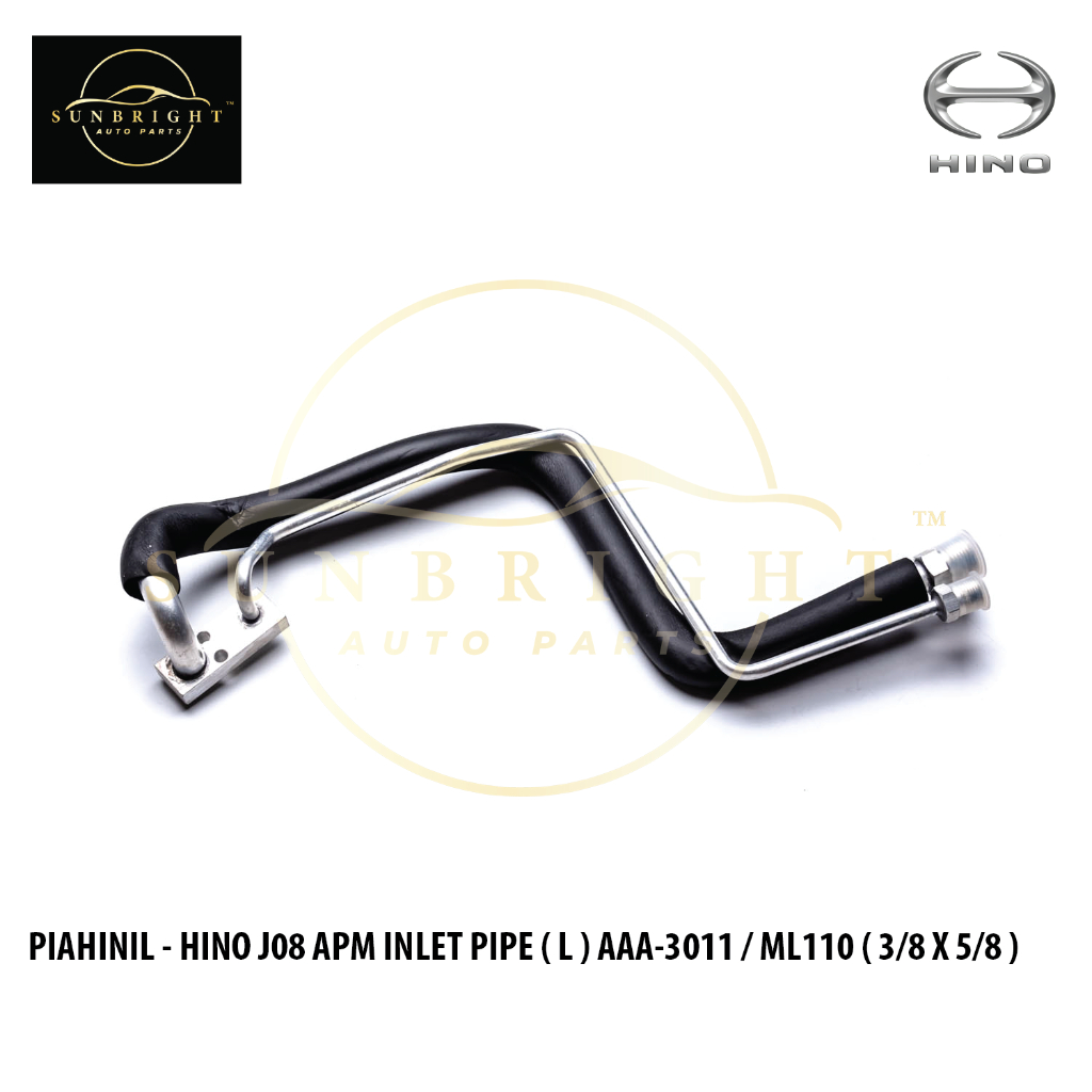 HINO J08 APM INLET PIPE ( L ) AAA-3011 / ML110 ( 3/8 X 5/8 )