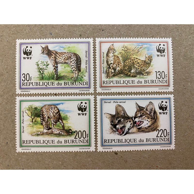 {JK} Burundi 1992 - WWF Series Animals Stamps 4V MNH