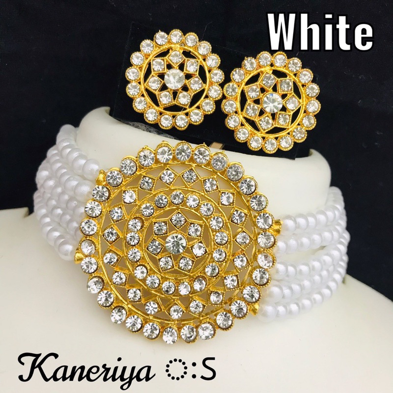 NECKFIT BEADS CHOKER GOLD STONE 10 สี