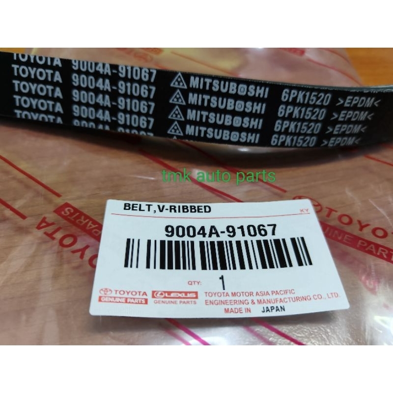 Toyota (6PK1520) AVANZA F653 1.3,F654 1.5 ARUZ FAN BELT(9004A-9106)