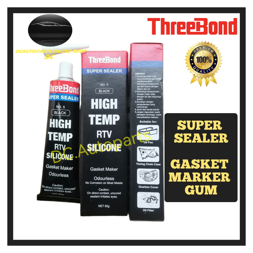 THREEBOND GASKET GUM HIGH-TEMP RTV SILICONE 280C 85G GASKET MAKER ODOURLESS (สีดํา COLOUR )
