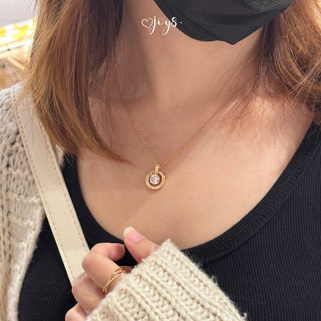 MJOY8 Orbit zirconia สร้อยคอ วัสดุสแตนเลส