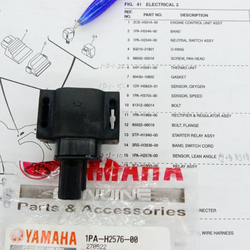YAMAHA FZ150 I SENSOR LEAN ANGLE FZ150I 1PA-H2576-00 100 %