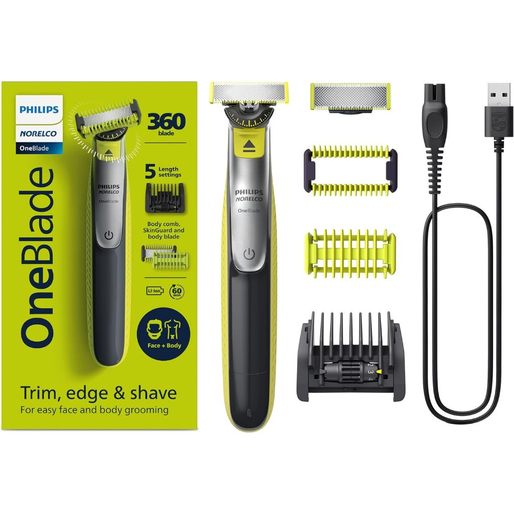PHILIPS NORELCO OneBlade QP2520 / QP2630 / QP6510 / QP1924 Face & Body Trimmer & Shaver