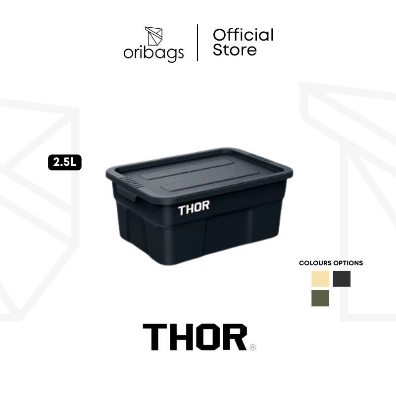 Thor Mini Tote Box 2.5L | ภาชนะเก็บที่ทนทานขนาดกะทัดรัดสําหรับบ้านสํานักงานและองค์กรสินค้าขนาดเล็ก