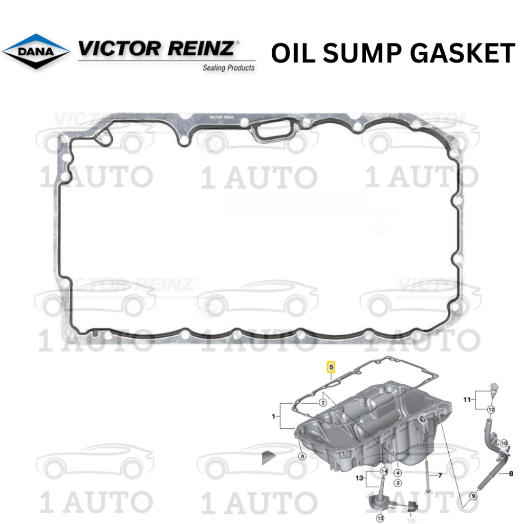 VICTOR REINZ GERMANY ENGINE OIL SUMP GASKET BMW E90 320d E84 20dX E60 520d N47 เครื่องยนต์ดีเซล