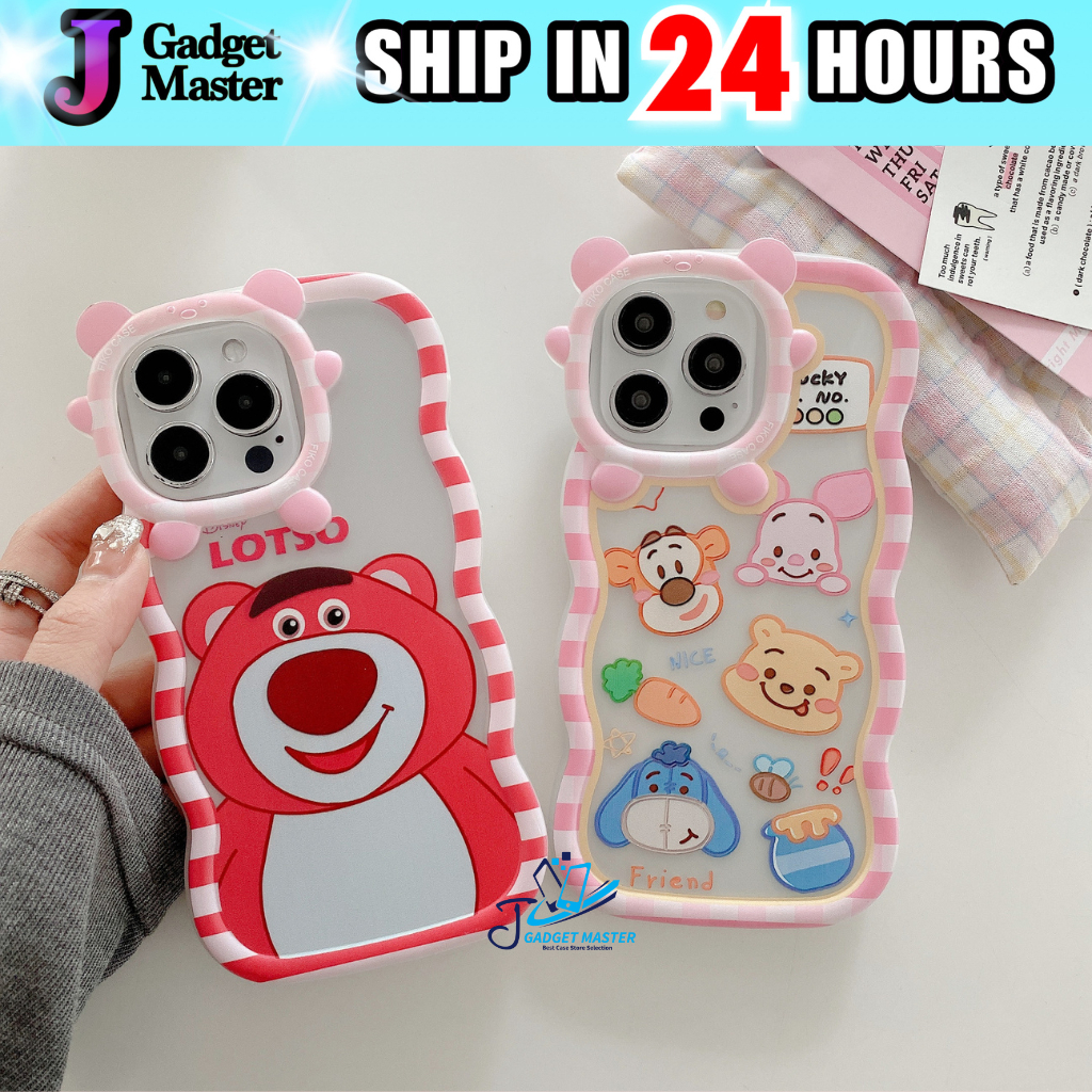 Oppo A5 A9 2020 A17 A17k lotso pooh wave edge soft case