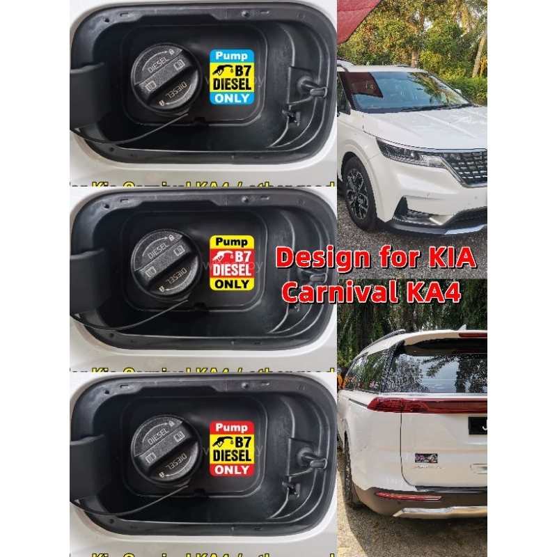KIA carnival KA4 ปั๊ม B7 DIESEL เท่านั้น~สติกเกอร์กันน้ํา