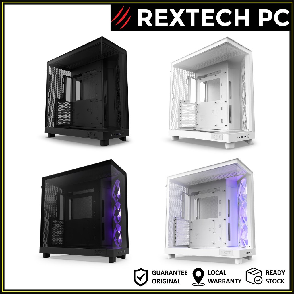 NZXT H6 FLOW / H6 FLOW RGB COMPACT DUAL-CHAMBER MID-TOWER AIRFLOW DESKTOP PC CASE
