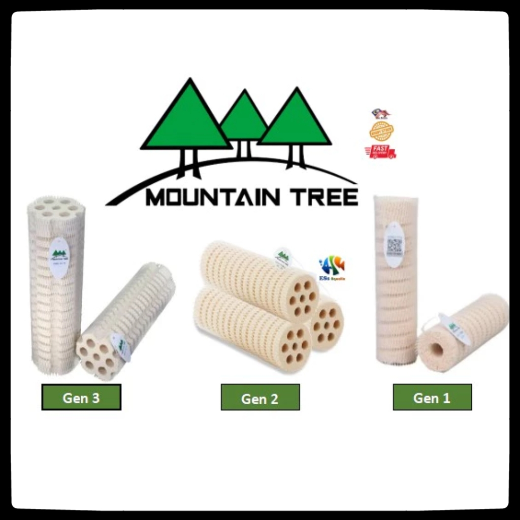 Mountain Tree Gen3, Gen2 & Gen1 Lotus Root Spiral Bacteria House Aquarium Biological Filter Media