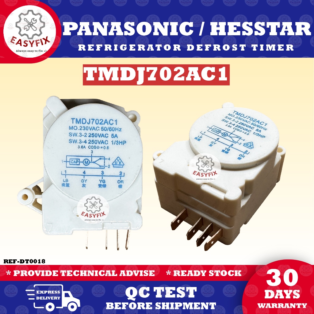PANASONIC HESSTAR TMDJ702AC1 / DEFROST TIMER, Freeze Timer, REFRIGERATOR Mla9 / TIMER, Timer,