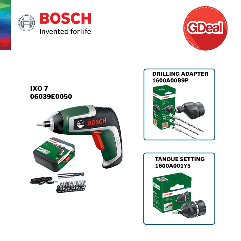 GDeal BOSCH 3.6V IXO 7 ไขควงไร้สาย & IXO Collection - 06039E0050 / 1600A00B9P / 1600A001Y5