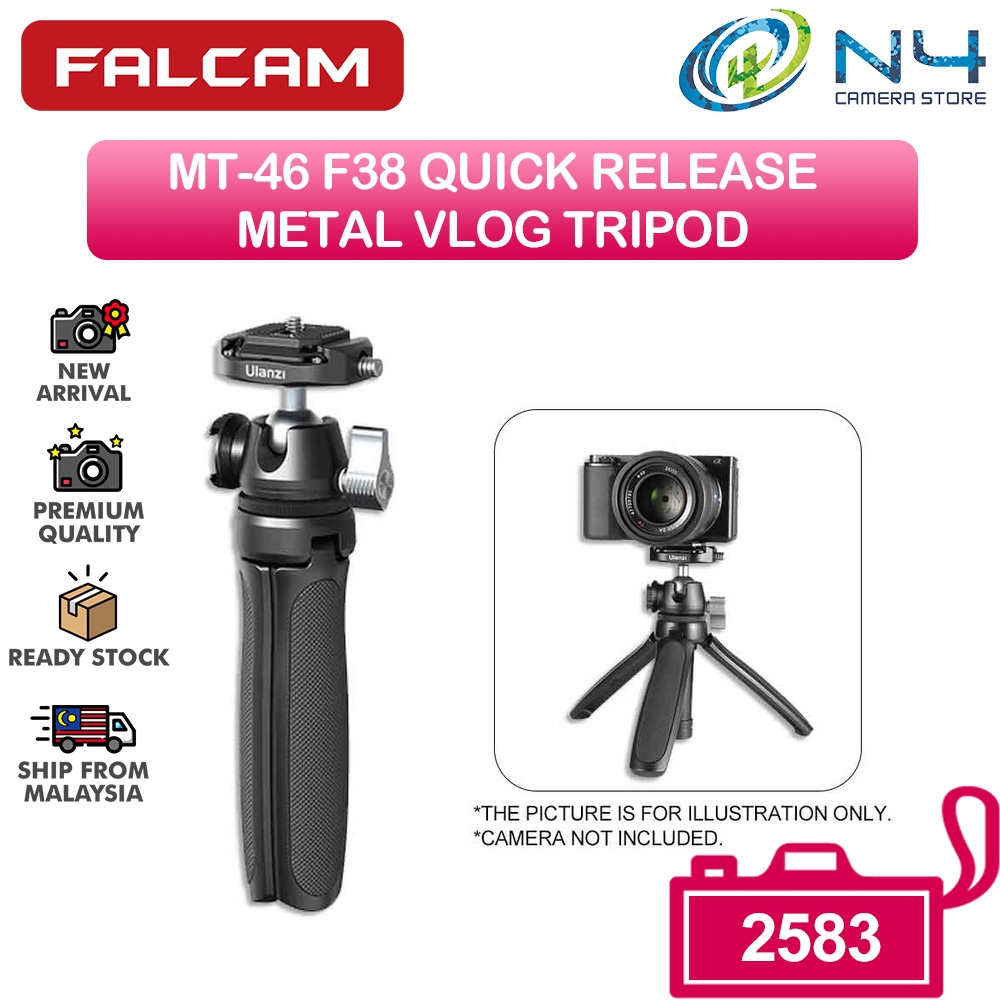 FALCAM MT-46 F38 โลหะ Vlog ขาตั้งกล้อง Quick Release รองเท้าเย็น Mount Selfie Stick สําหรับสมาร์ทโฟน