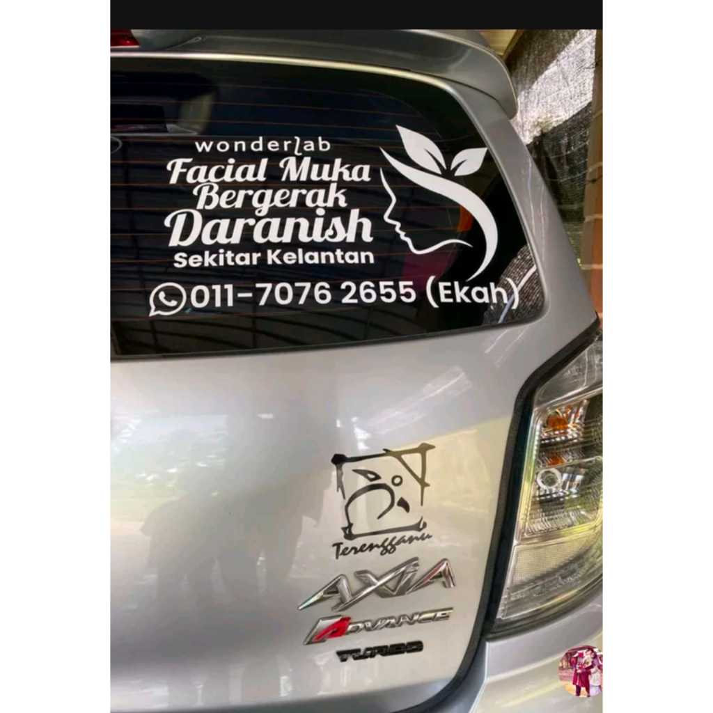 TAHAN LASAK/StickER CERMIN KERETA/สติ๊กเกอร์ติดรถ/KALIS AIR (IKLAN PRODUK/ISLAMIC STICKER/ETC)