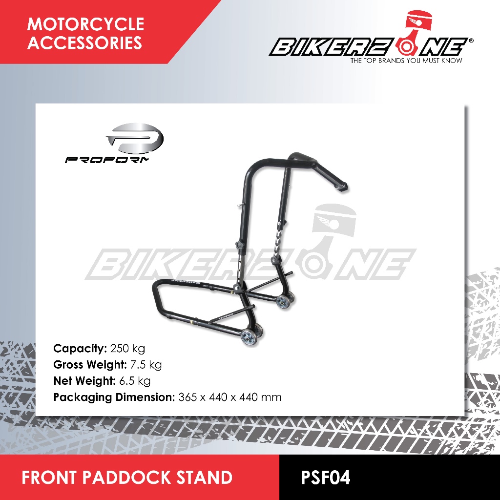 PROFORMANCE PSF04 ขาตั้งแผ่นรองหน้าสําหรับมอเตอร์ไซค์โดย Bikerzone Official Store