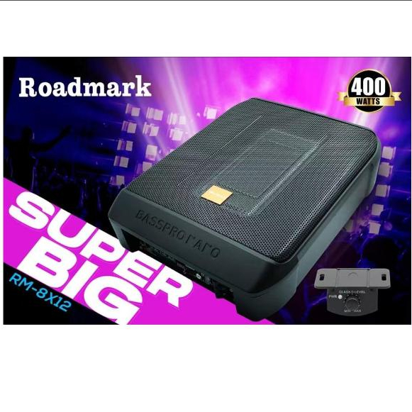 RM-8X12 400W ACTIVE SUBWOOFER COMPACT SLIM UNDER SEAT ACTIVE SUBWOOFER - 400W 8X12