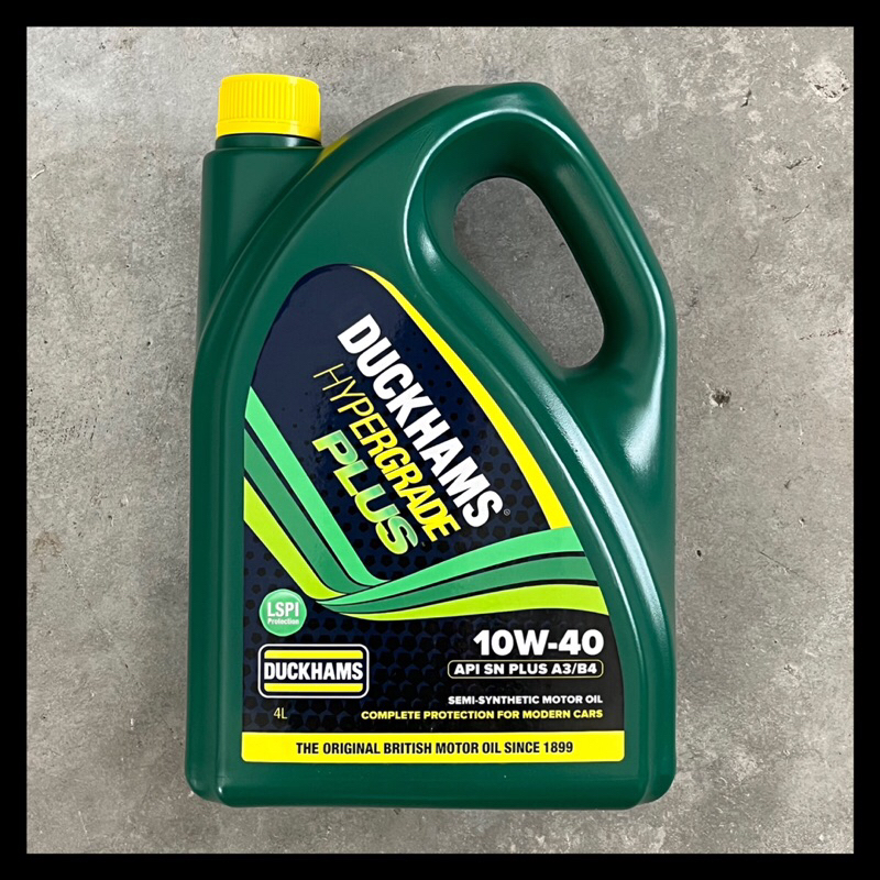 DUCKHAMS HYPERGRADE PLUS 10W40 4L น้ํามันเครื่อง 10W 40 4 ลิตร SEMI SYNTHETIC