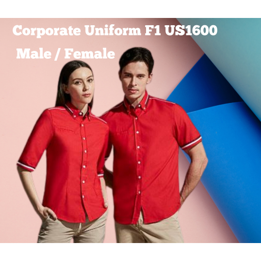 Corporate Uniform Lefonse US1600 Chef/Team ชาย/หญิง F1 Uniform / Baju Korporat 195gsm