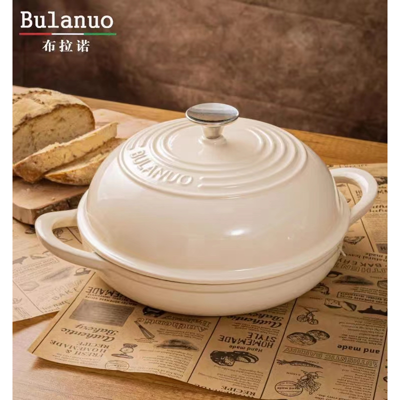11" SEGRETTO 3.6QT CAST IRON ENAMELED BREAD OVEN SOUR DOOUGH OVEN STEW POT