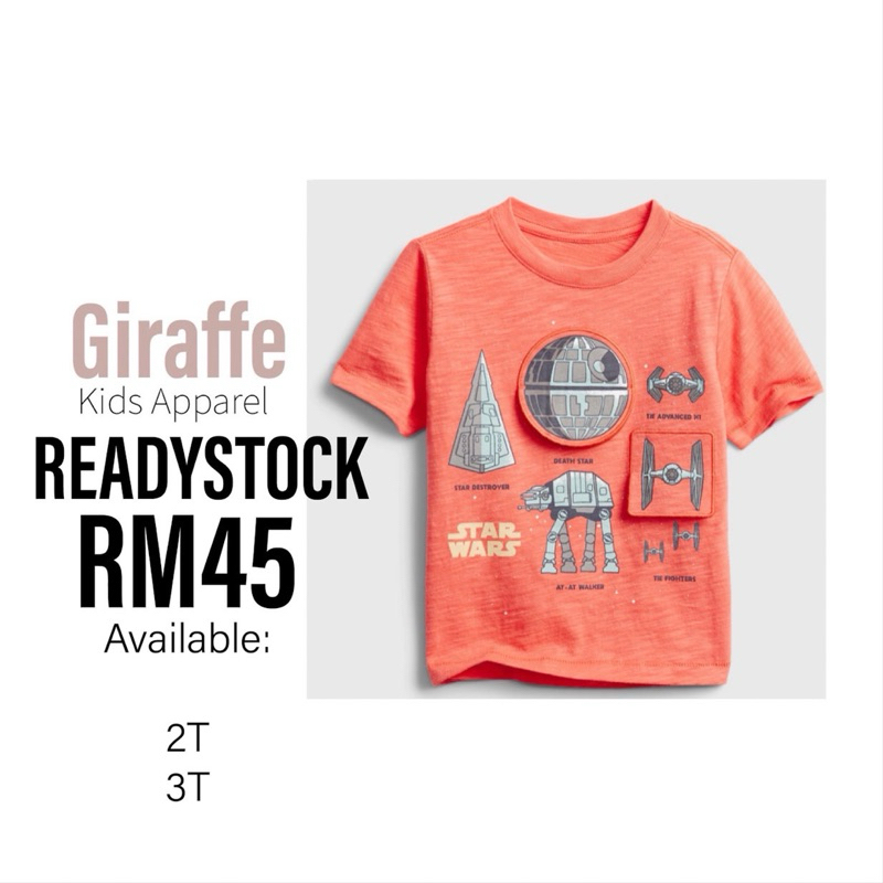 (149) เสื้อยืด Gap Kids Cotton Crewneck Star Wars