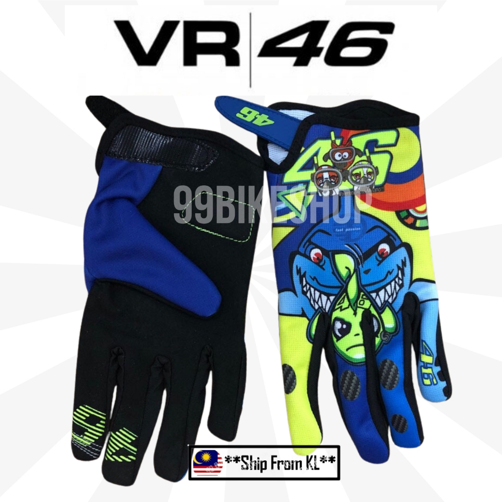 [KL] GLOVE VALENTINO ROSSI VR46 VR 46 Shark Sarung tangan Motorcycle