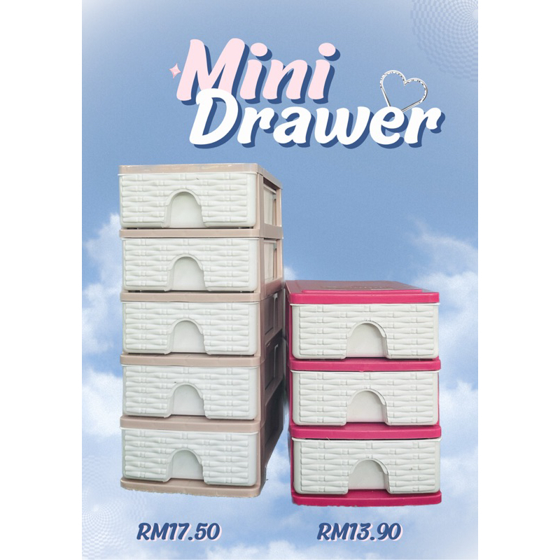 【✅Stock|Good Quality】5 slot / 3 slot Mini Drawers Storage Box📦🎁💝