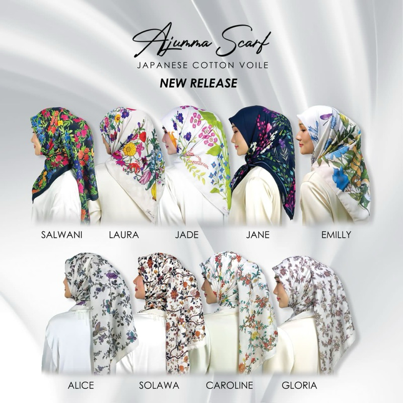 Ajumma SCARF JAPANESE COTTON BAWAL PRINTED COTTO