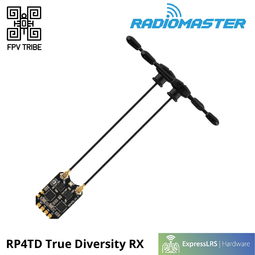 Radiomaster RP4TD ExpressLRS 2.4GHz True Diversity Receiver Nano (ELRS) สําหรับ Happymodel ES24TX EL
