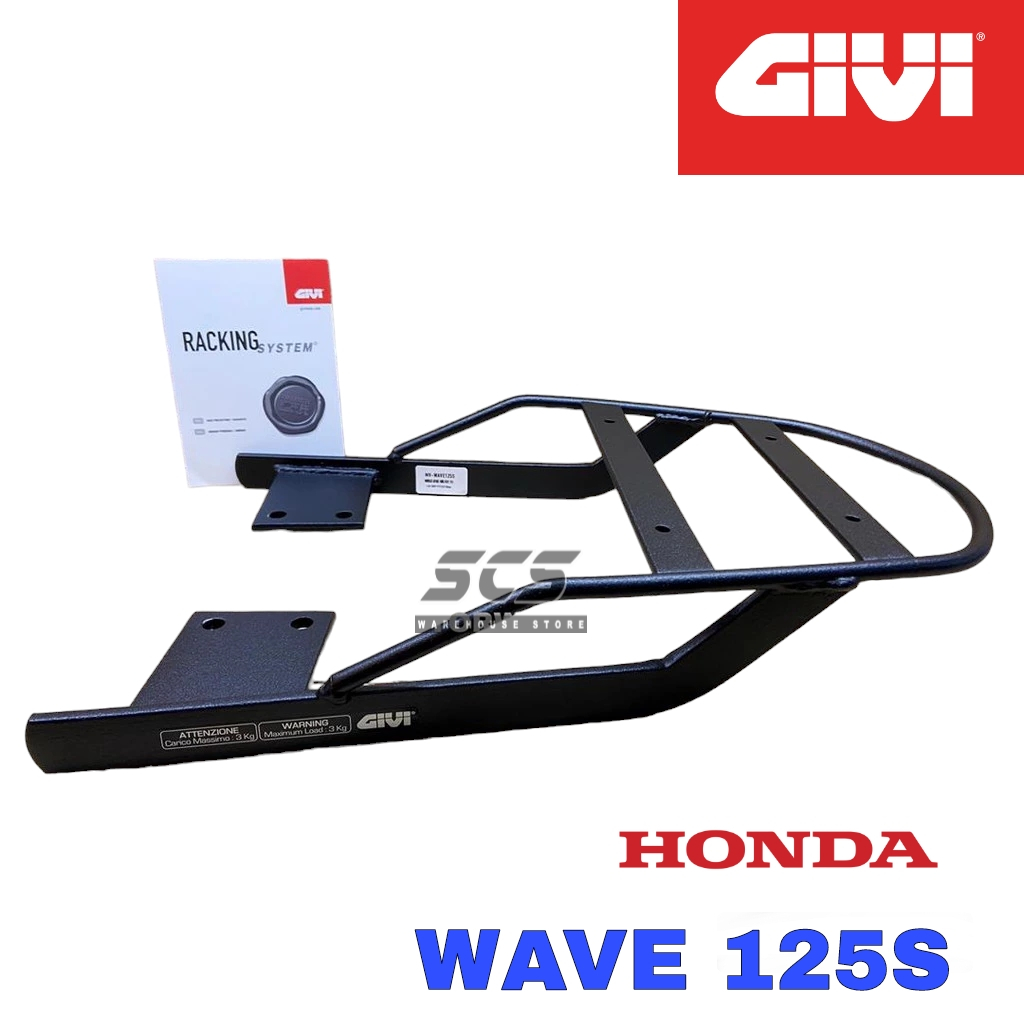 Monorack GIVI ชั้นวางมอเตอร์ อุปกรณ์เสริม สําหรับ Honda WAVE 125S Advance Rack GIVI Wave125S WAVE 125 S WAVE 125S