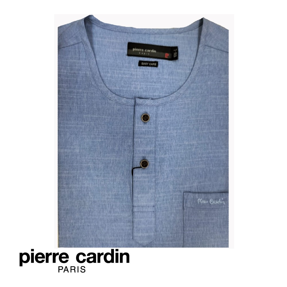Pierre CARDIN เสื้อยืด แขนสั้น สําหรับผู้ชาย (กึ่งควบคุม) - สีฟ้า (W4105B-11444)