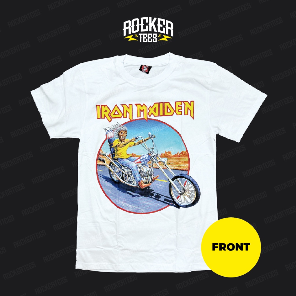 [W1728] Iron Maiden - Somewhere Back In Time World Tour 2008 - เสื้อยืดสีขาว Baju Band Legen Rock