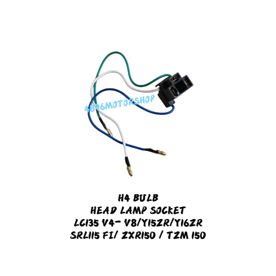 LC135 V4-V8 LC 135 FI Y15 Y15ZR Y16 Y16ZR LAGENDA115-FI SRL115 FI ZXR150 TZM HEAD LAMP SOCKET WIRE L