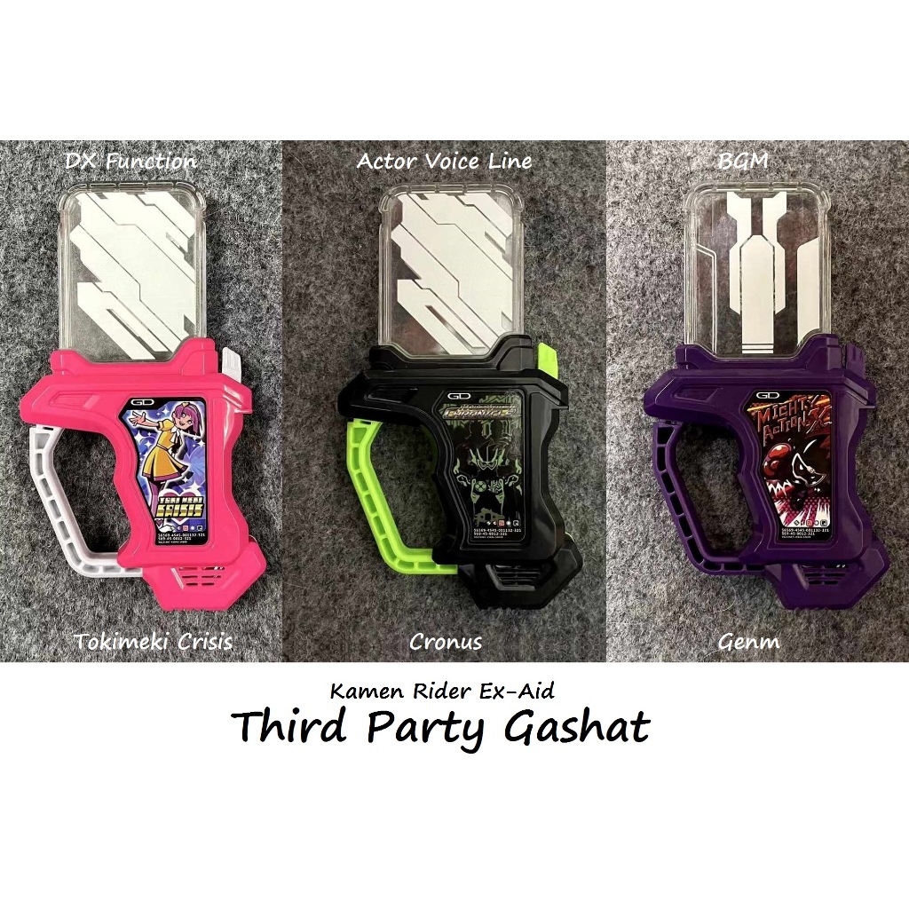 KAMEN RIDER EX-AID DX GASKAT CRONUS PROTO MIGHTY ACTION X GENM TOKIMEKI CISIS POPPY THIRD PARTY