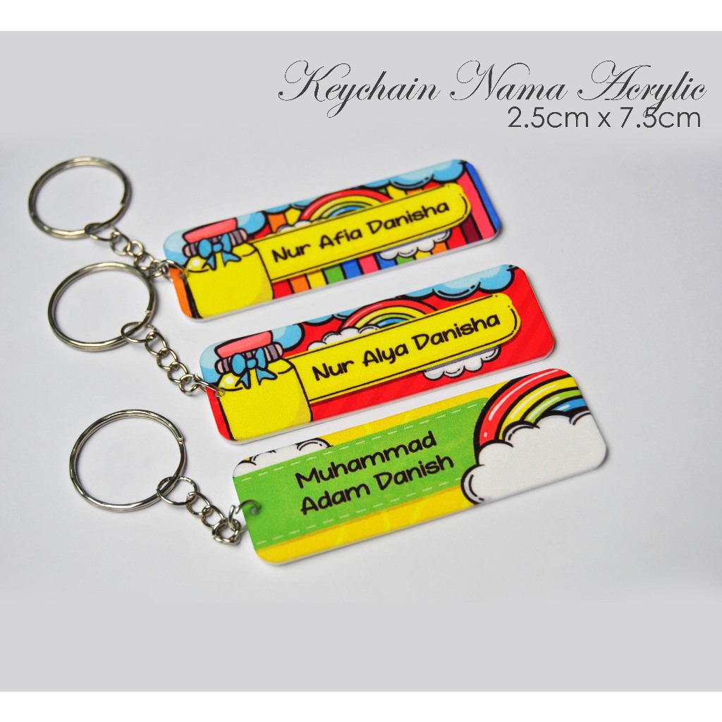 Kechain Nama Acrylic (25mm x 75mm)