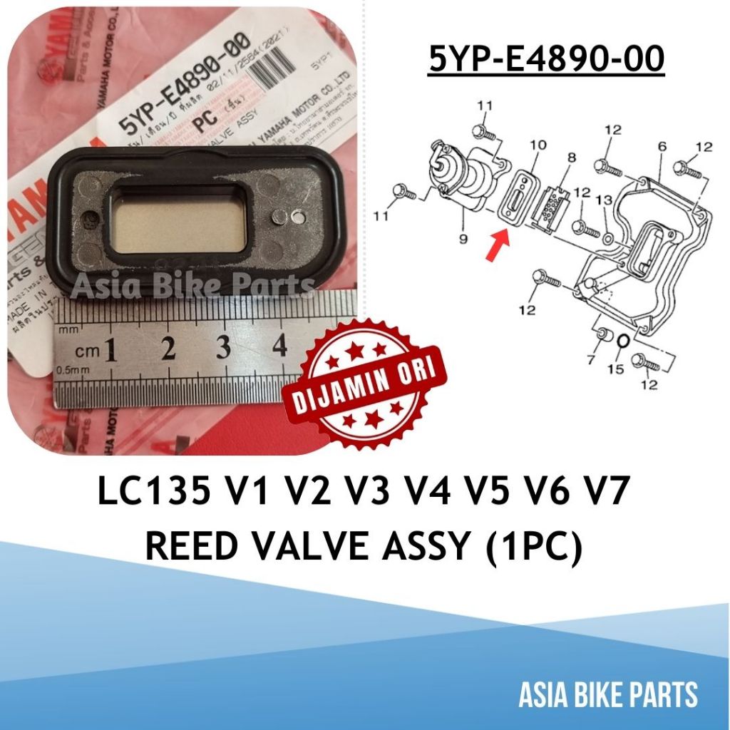 Yamaha LC135 V1 V2 V3 V4 V5 V6 V7 4S 5S Reed Valve Assy - 5YP-E4810-00