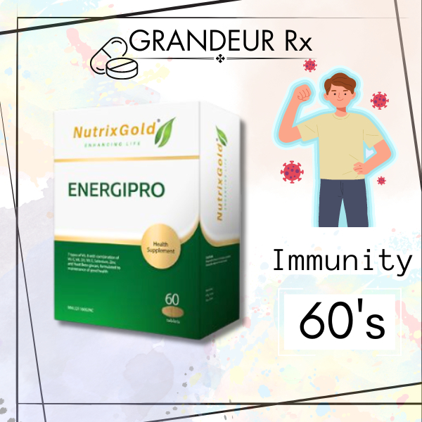 Nutrixgold Energipro wIth Vitamin B Complex Zinc Selenium Yeast Beta Glucan 60s