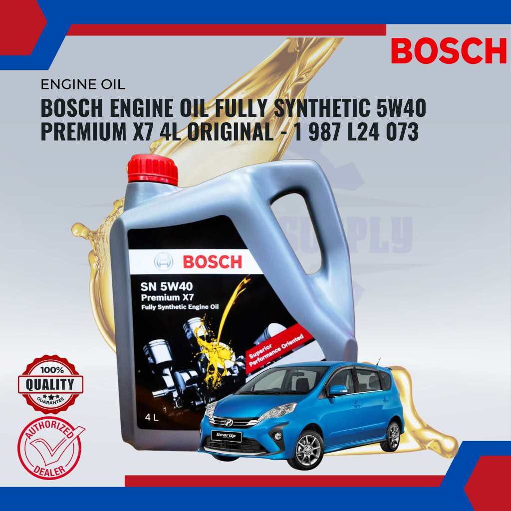 BOSCH ENGINE OIL FULLY SYNTHETIC 5W40 PREMIUM X7-4L - 1 987 L24 071