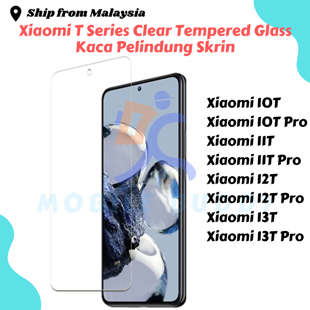 <Kaca>MB Xiaomi 10T/10T Pro/11T/11T Pro/12T/12T Pro/13T/13T/13T Proกระจกนิรภัยกันรอยหน้าจอแบบใส