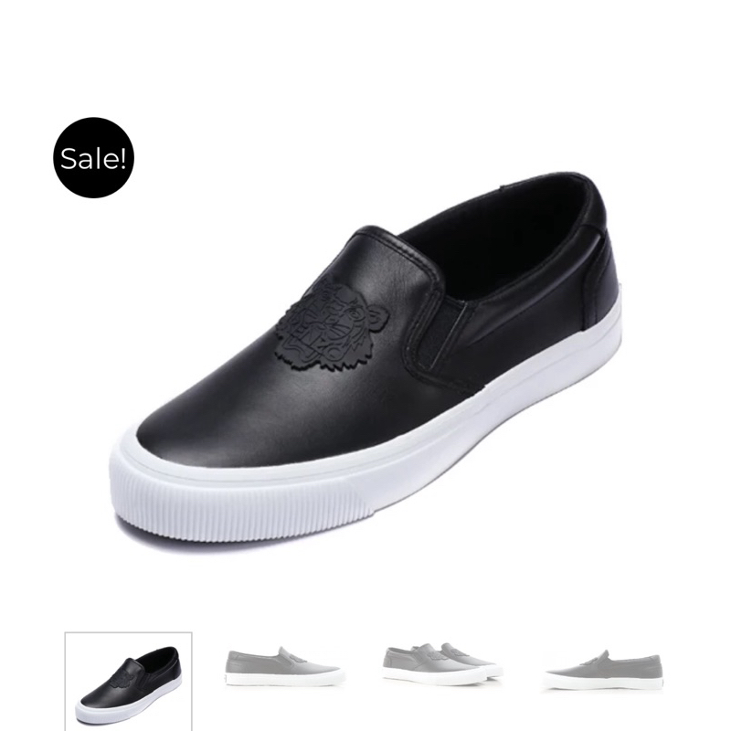 รองเท้าผ้าใบ Kenzo Nappa Black Low Top