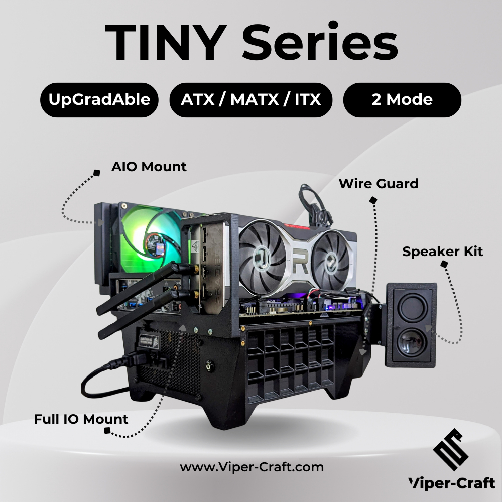 [ TINY Series ] PC Frame / Stand / Test Bench - วัสดุ PETG ( MATX / ITX / ATX )