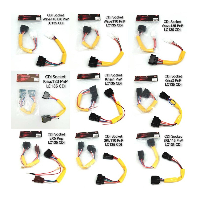 LC135 CDI PNP LAGENDA 110 115 KRISS 1 2 120 EX5 DREAM WAVE 110 125 CDI SOCKET CONVERTER LC135 CDI UN