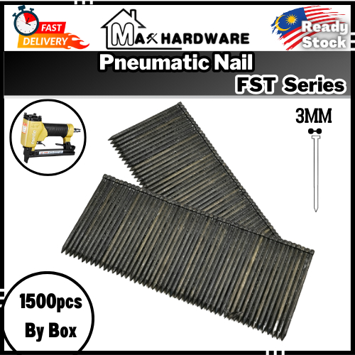 AIR STAPLE BLACK CONCRETE เล็บสีดําสําหรับ FST-NAILER FST18 FST25 FST30 FST35 FST40 FST45 FST50 (1 ก
