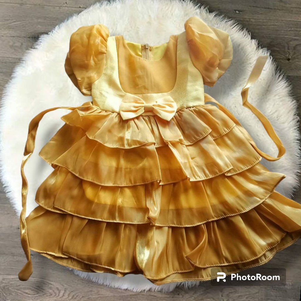 2Y-9Y MUSTARD DRESS สําหรับเด็กผู้หญิง