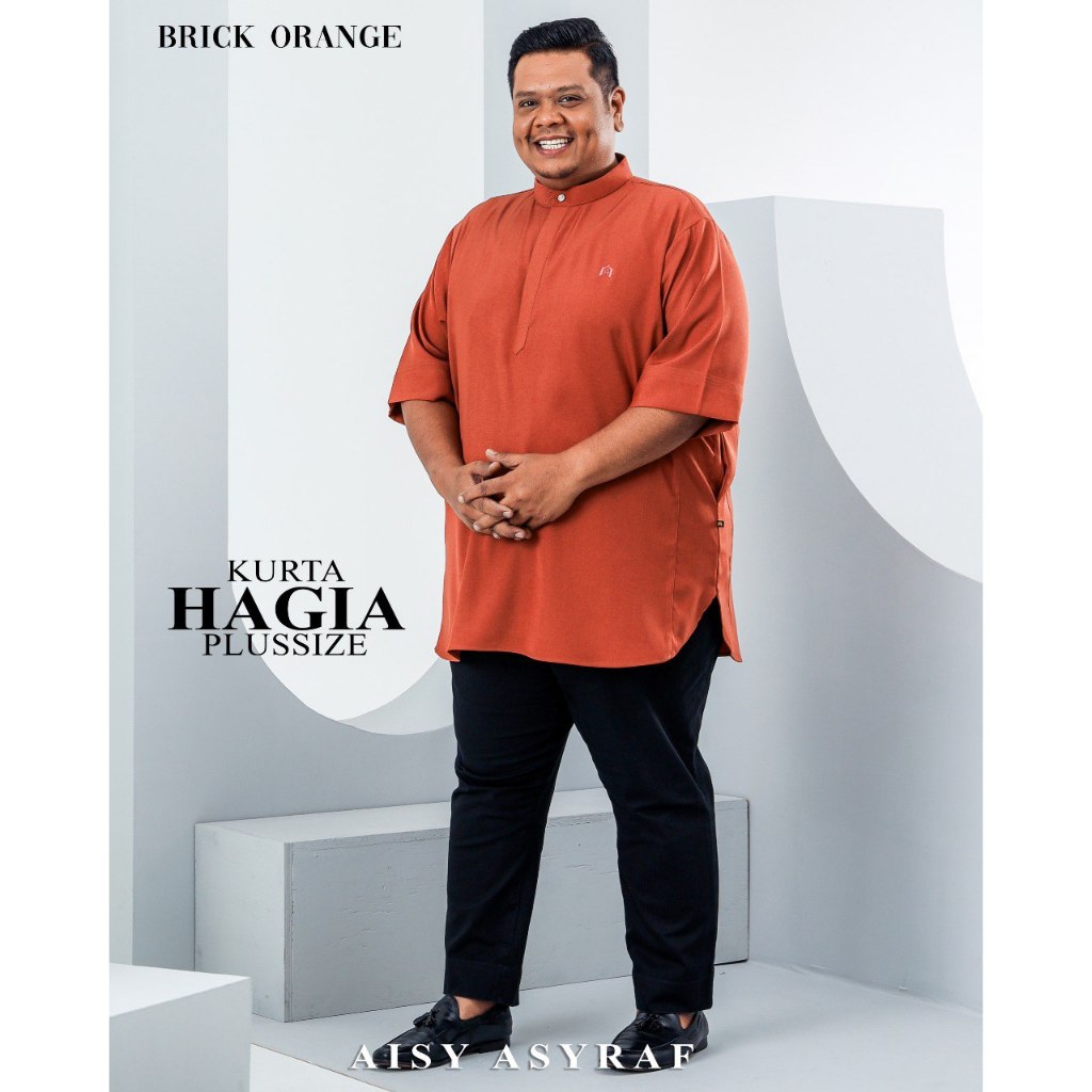 [ คอลเลกชันใหม่ PLUSSIZE RAYA 2024 ] KURTA HAGIA PLUSSIZE 4XL -7XL AISY ASYRAF BY IMAM MUDA ASYRAF